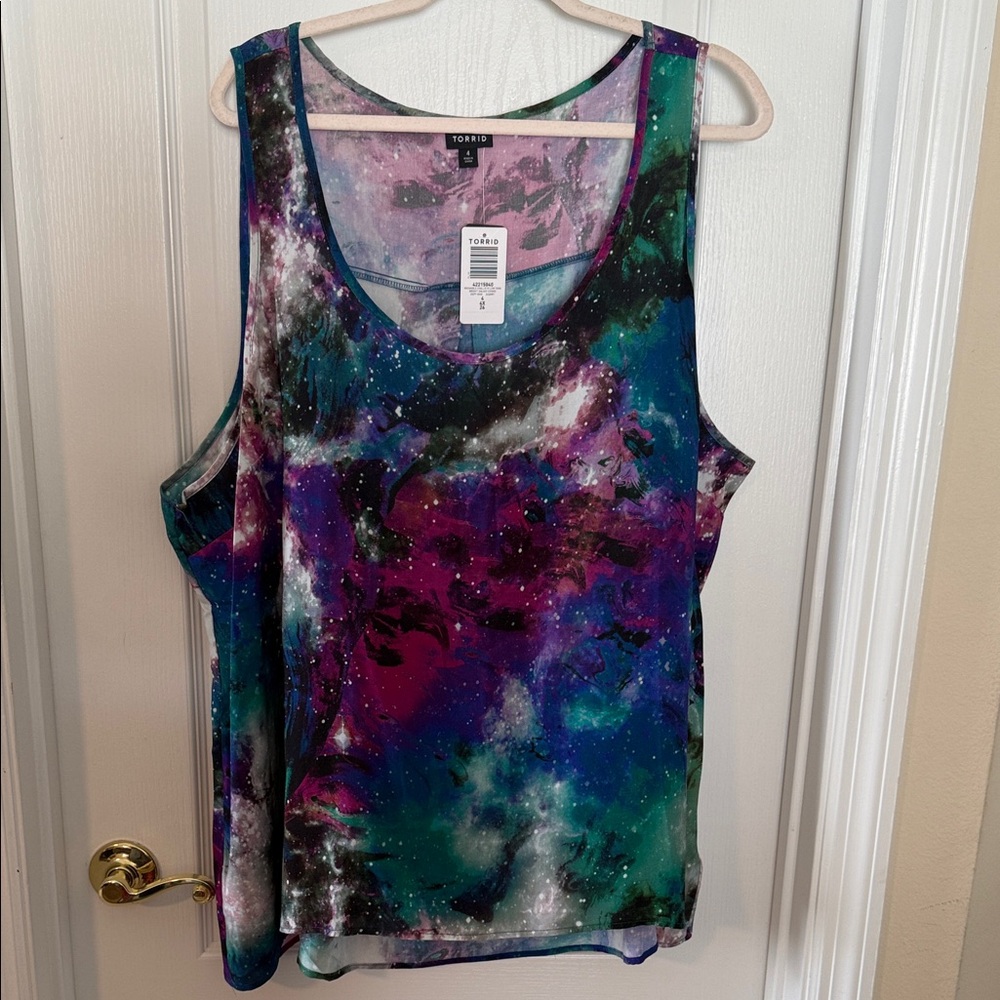 Torrid Multicolor Galaxy Print Tank Top